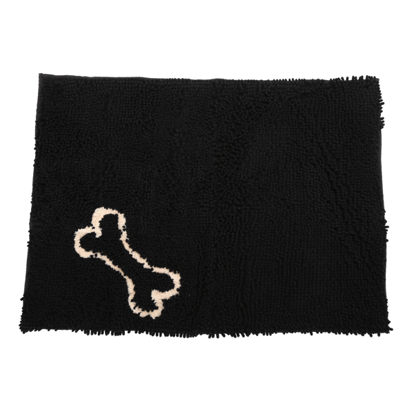 Solid black dog doormat 26" x 36"