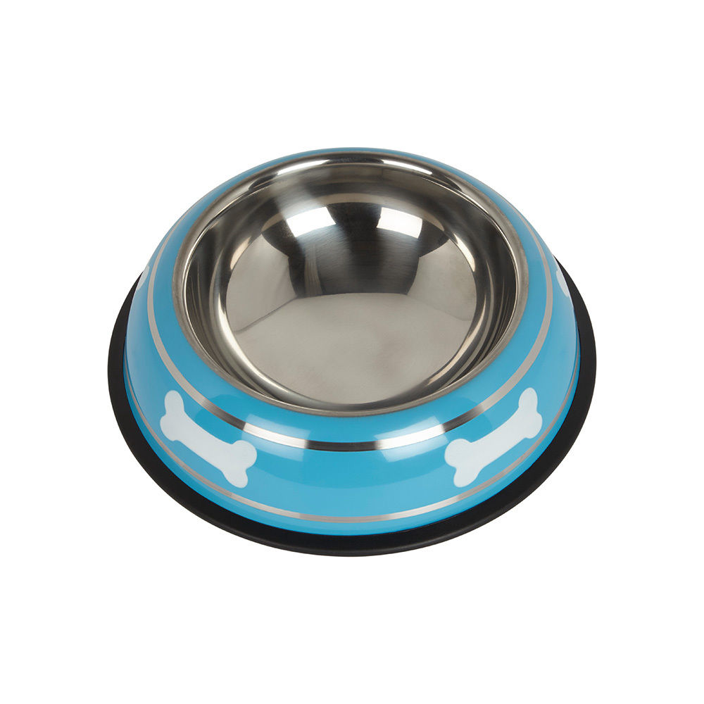 Pet Med Blu Non Tip Bowl W Bone Print