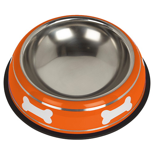 Pet Sml Org Non Tip Bowl W Bone Print