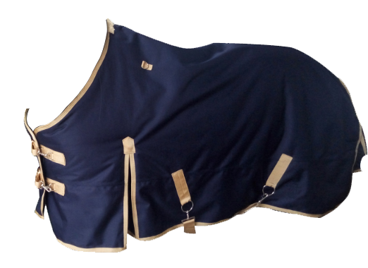 Horse Navy 600d Blanket