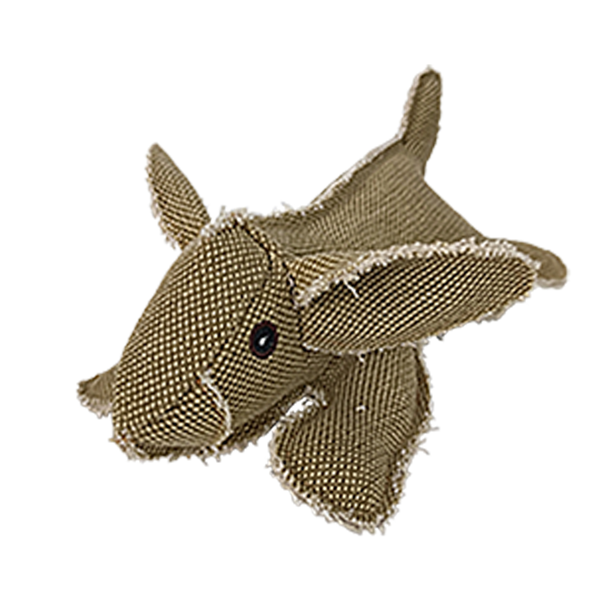 Dog Brn Rabbit Canvas Toy