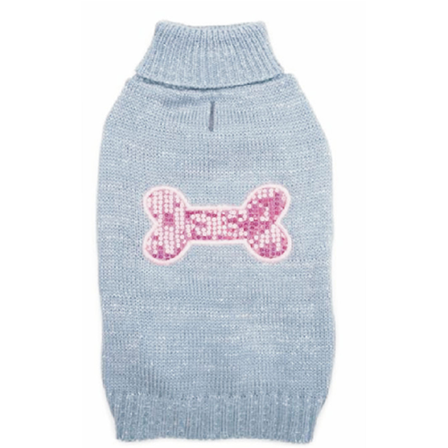 ASST SEQUIN BONE DOG SWEATER